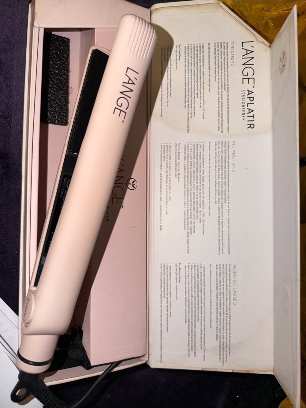 Lange Pink Ceramic Hair Straightener - Professional Home Styling